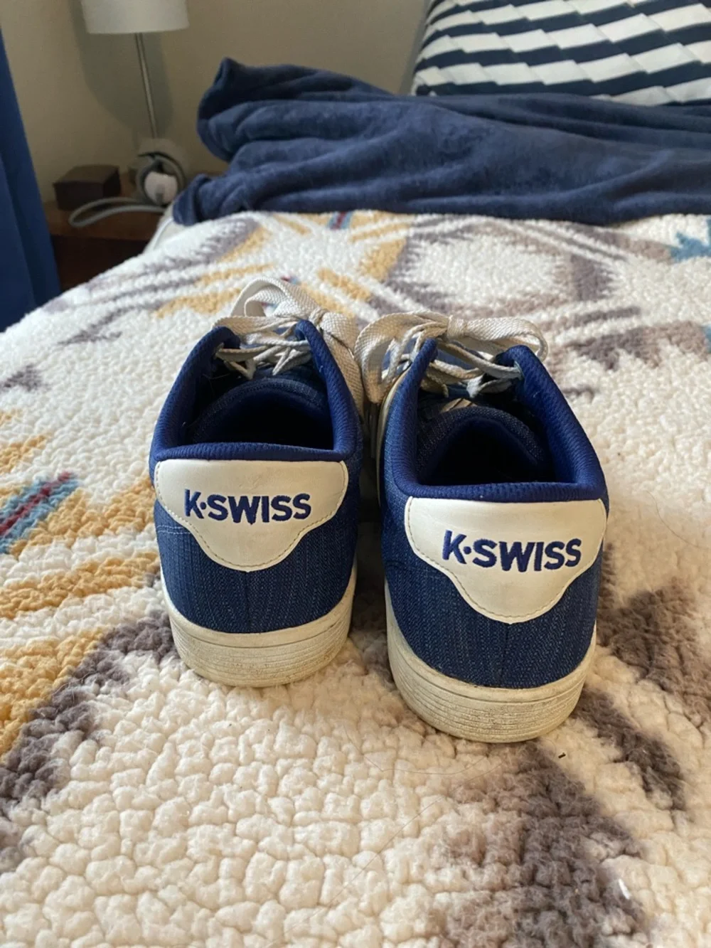 Men's K Swiss Navy and White sneakers - Picture 4 of 6
